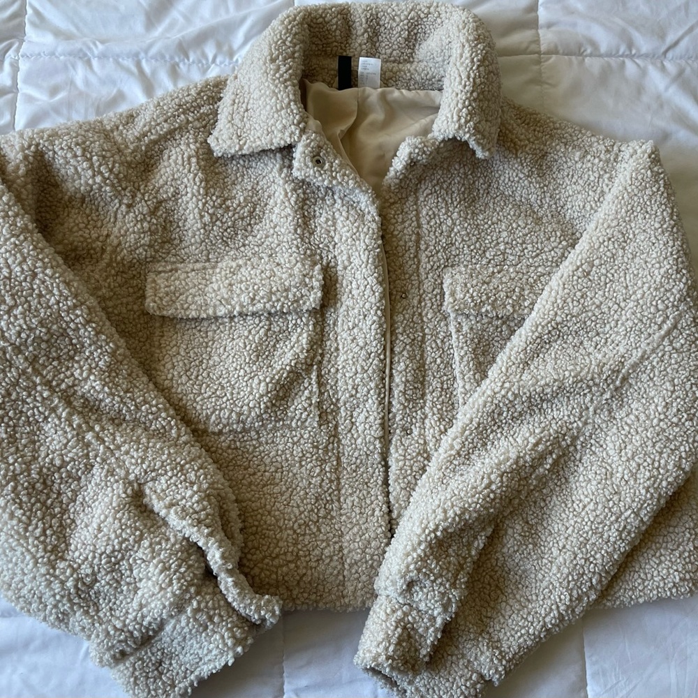 Sherpa cropped jacket